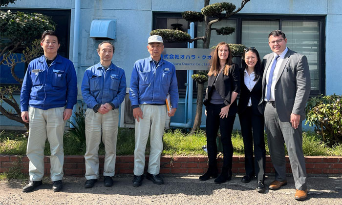 OC’s sales team visits Ohara Quartz to tour the facility and meet the team.